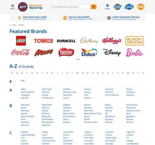 B&M Stores: Brands
