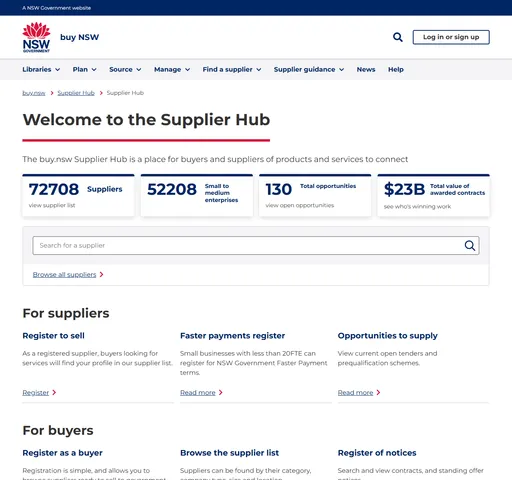buy NSW: Supplier hub