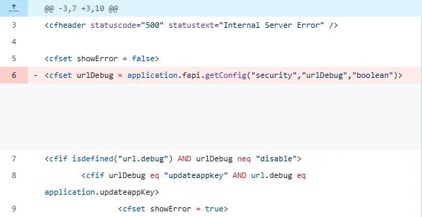 Git diff comparison left side