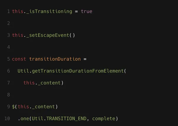Git diff comparison right side